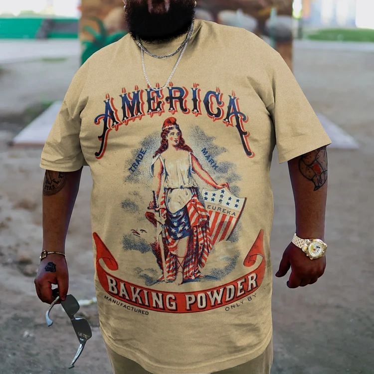 Plus Size Men's American Baking Powder T-Shirt