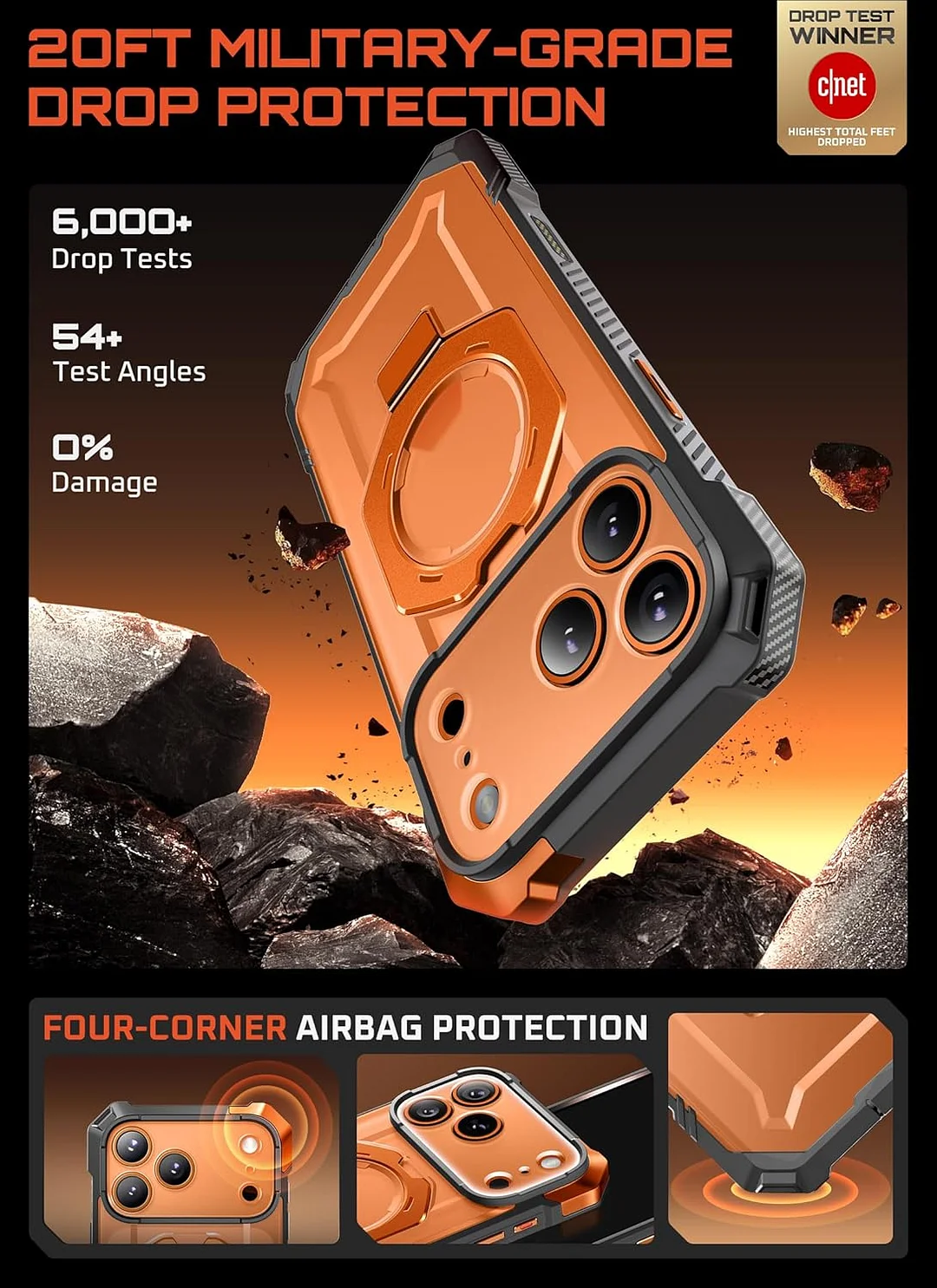 Compatible with iPhone 17 Pro Max Case with Kickstand (Unicorn Beetle Grip), [Camera Control Cover] [MagSafe Compatible] [Military-Grade Drop Protection] Heavy Duty Magnetic Phone Case