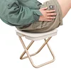9in Tall Portable Camping Stool with Carry Bag Folding Stool for Travel Hiking