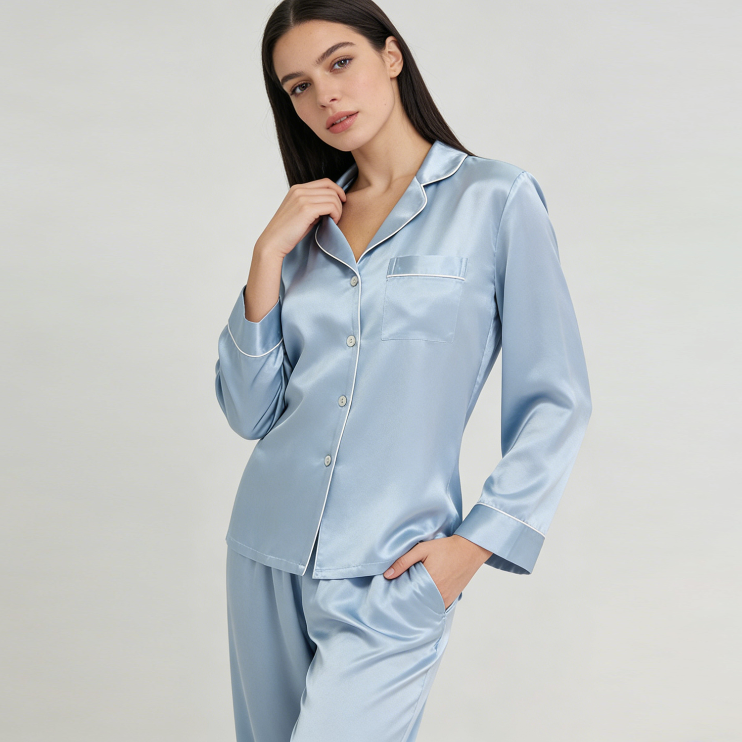 19 Momme Heavyweight Silk Pajama Set for Women REAL SILK LIFE