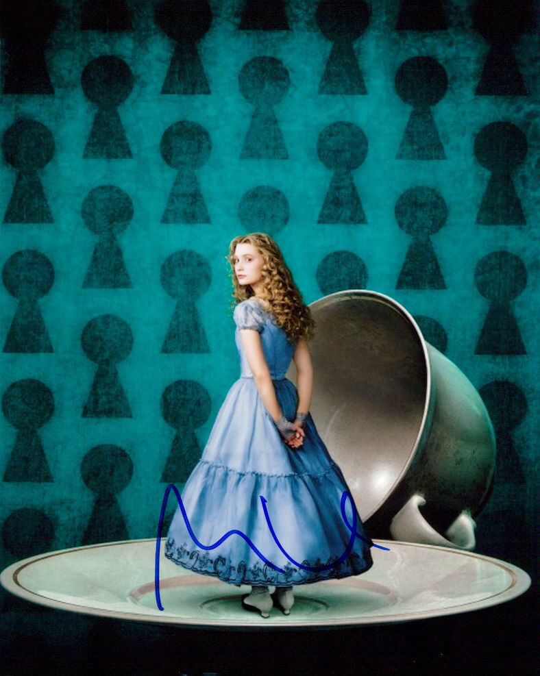 Mia Wasikowska (Alice in Wonderland) signed authentic 8x10 Photo Poster painting COA