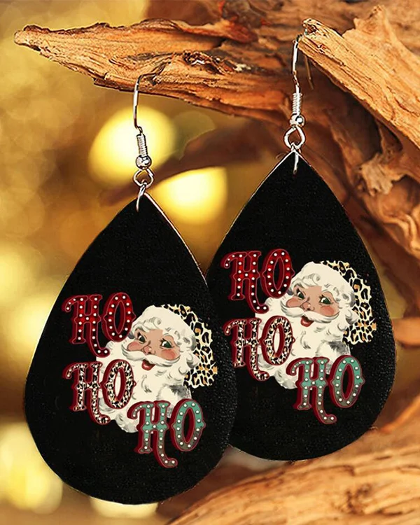 Christmas Leather Casual Earrings