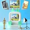 IPSTUBE Small TV Desktop Clock Electronic Pet Robot Smart Bluetooth Audio Ornaments