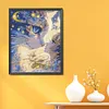 Cartoon Girl Cat-11CT Stamped Cross Stitch 40*50cm/15.75*19.69in tapestrymarket
