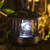 Solar Power LED Light Rotating Lighthouse Landscape Lamp Garden Decoration