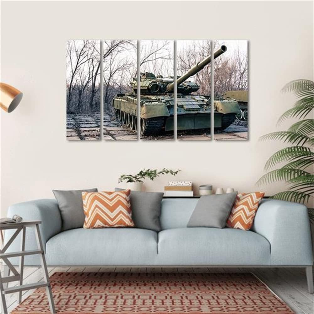 akia Wall Art For Living Room Wall Decor For Bedroom Poster Green Military Tank Paintings Prints Artwork Bathroom Decorations Canvas Prints Hang Pictures Office Home Decor Works 42&#034;L x 24&#034;W 132x75cm