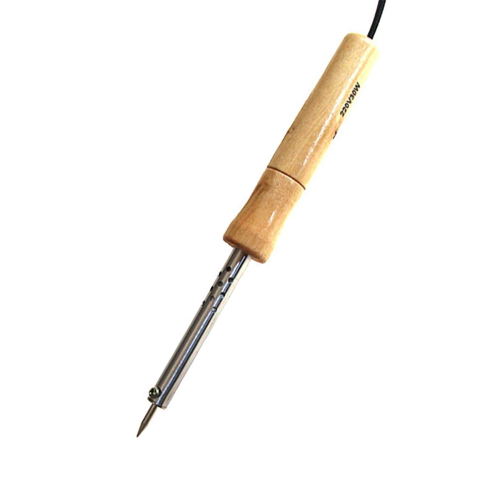 

220V Wood Handle Mini Soldering Iron Rework Station Electric Solder Iron, 100w, 501 Original