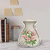 (US Local)Acrylic Wooden Flower Bag Shape Diamond Painting Piggy Bank Storage Box Kit