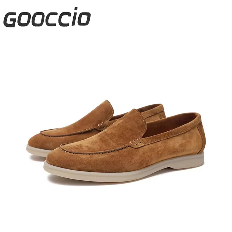 NJ214 Suede Calf-Skin Loafer Shoes/Moccasins For Men GOOCCIO  