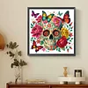 Blumen Schmetterling Schädel - speziell geformtes Diamond Painting - 30*30cm