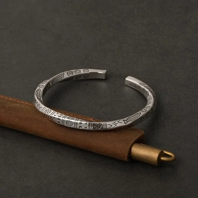 Coutureaura Nordic Silver Viking Bracelet