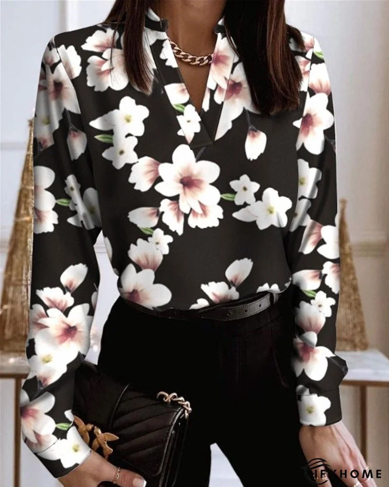 Fashion New Women's V-neck Long-sleeved Shirt | IFYHOME
