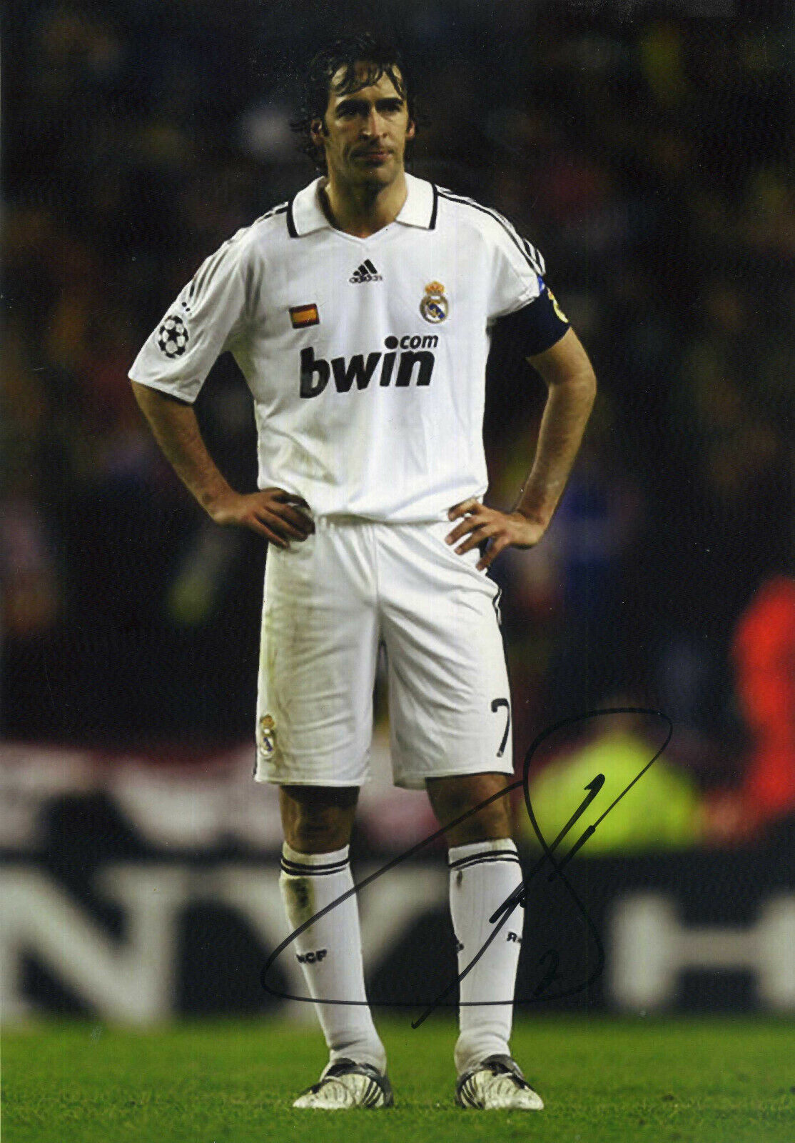 RAUL Signed Photo Poster paintinggraph - FOOTBALL Spain / Real Madrid - preprint