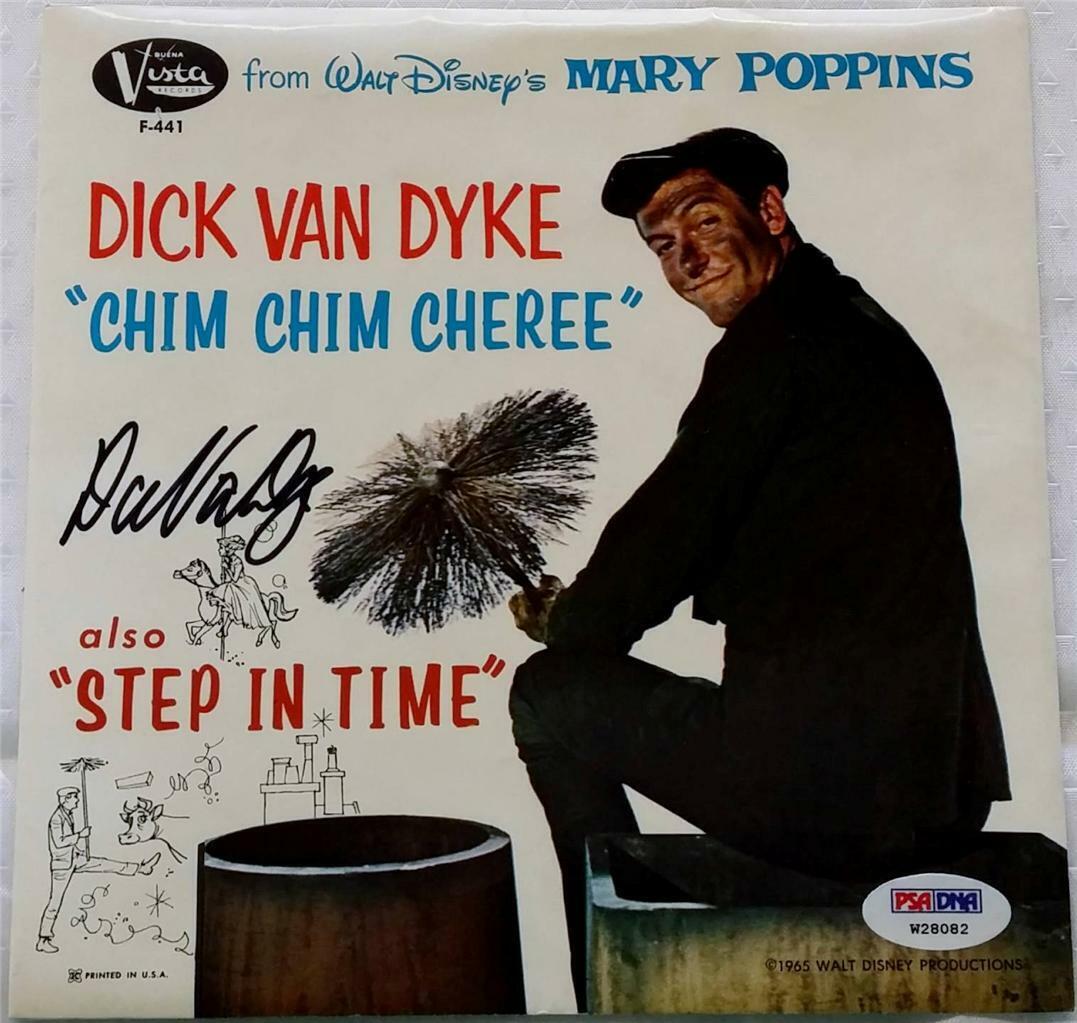 Dick Van Dyke signed Mary Poppins Soundtrack Record Cover ~ PSA/DNA COA