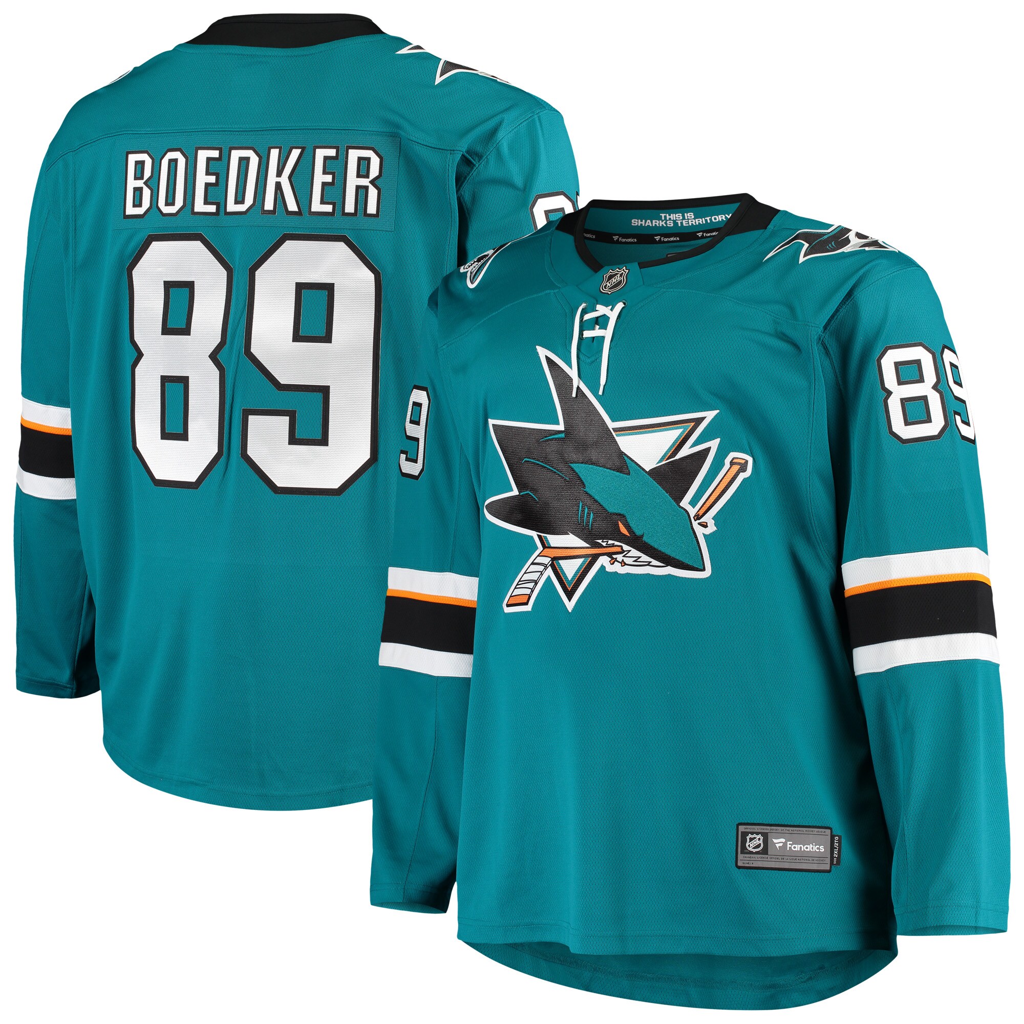 Mikkel Boedker San Jose Sharks Fanatics Breakaway Home   Jersey &ndash; Teal mysite