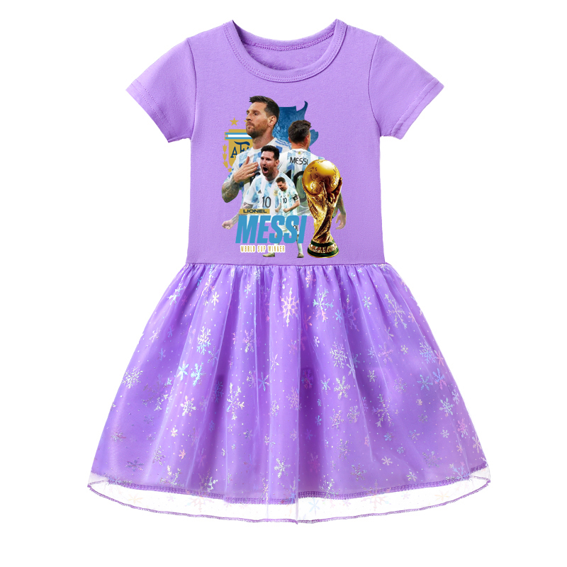 Mayoulove Messi Kids Dress for Boys  Girls - Stylish Soccer Theme Outfit, Perfect for Fans-Mayoulove
