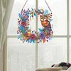 Diamond Painting Acrylic Owl Wreath Hanging Sign Decoration