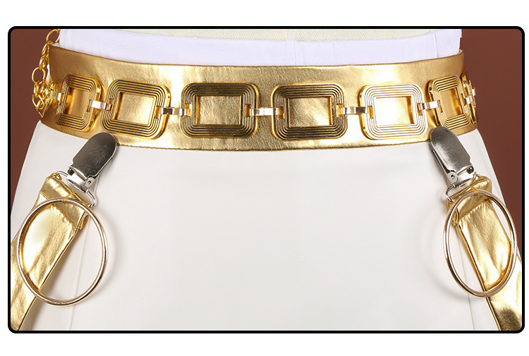 Tegooe Huntrix Zoey Cosplay Costume Wig for Women - Demon Hunter Uniform - BlackWhite Golden - S-3XL