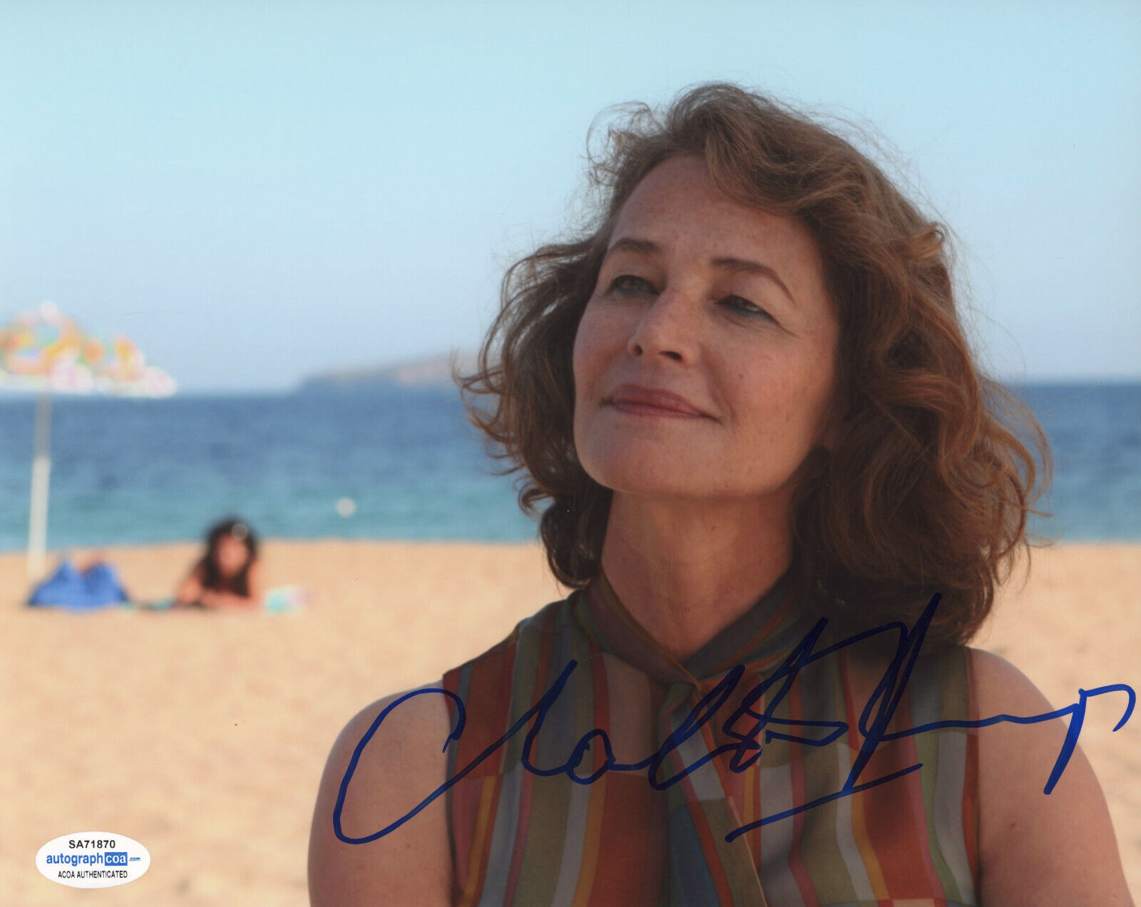 ICONIC ACTRESS CHARLOTTE RAMPLING SIGNED 8x10 Photo Poster painting #2 DUNE ACOA COA EXACT PROOF