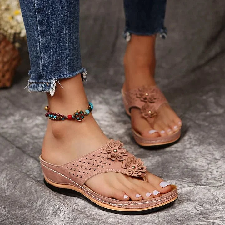 Summer Flower Wedges Comfortable Sandals for Women Radinnoo.com