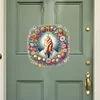 (US Only)Acrylic 2D Flat DIY Faith Diamond Painting Art Pendant Wall Door Decoration