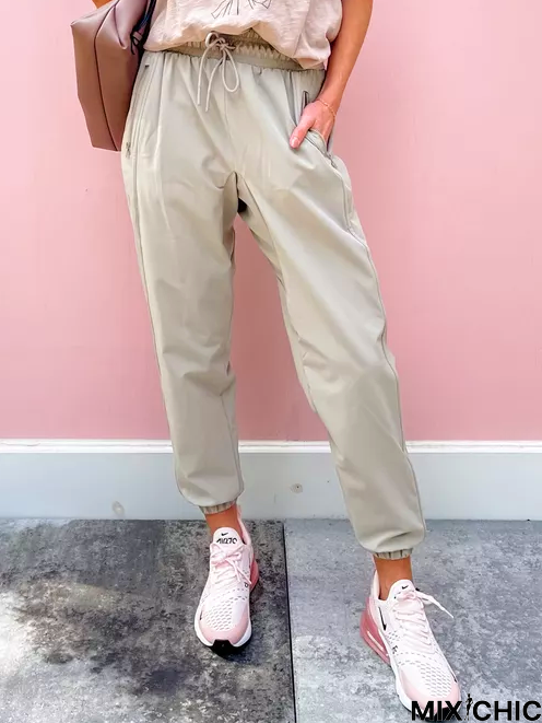 Casual Loose Zipper Sweatpants