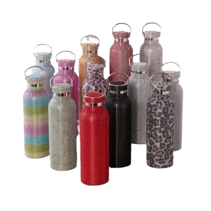 Casual Solid Color Stainless Steel Water Bottles 1 Piece