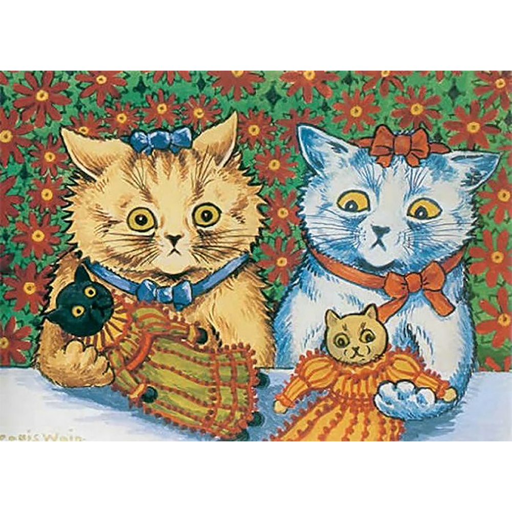 

Lovely Cats - Round Drill Diamond Painting - 40*30CM, 501 Original