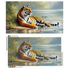 (US Only)5D DIY Full Round Drill Diamond Painting Tiger Kit Home Decor Art Craft 40x70cm