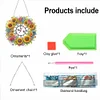 (US Only)2D Flat DIY Sunflower Wreath 5D Diamond Hanging Clock Art Craft for Home