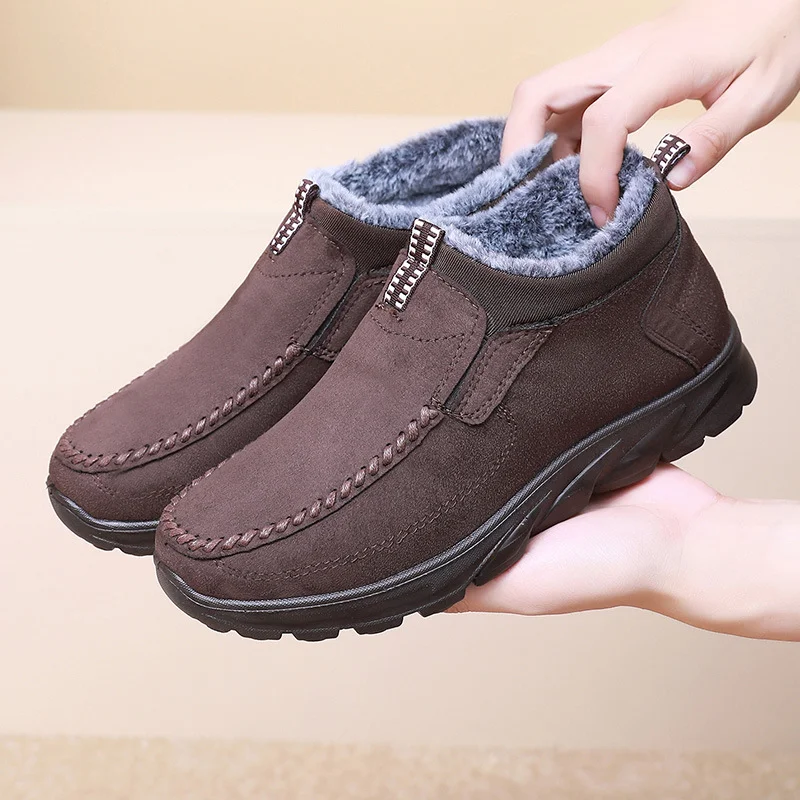 💥The warmest shoes💥Men's Winter Warm Wide Head Non-Slip Waterproof Slip-On Snow Boots