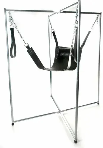 pornhint Pornhint BDSM HEAVY DUTY LEATHER SLING SWING Hammock For SEX- SWING & SLING With Stirrups