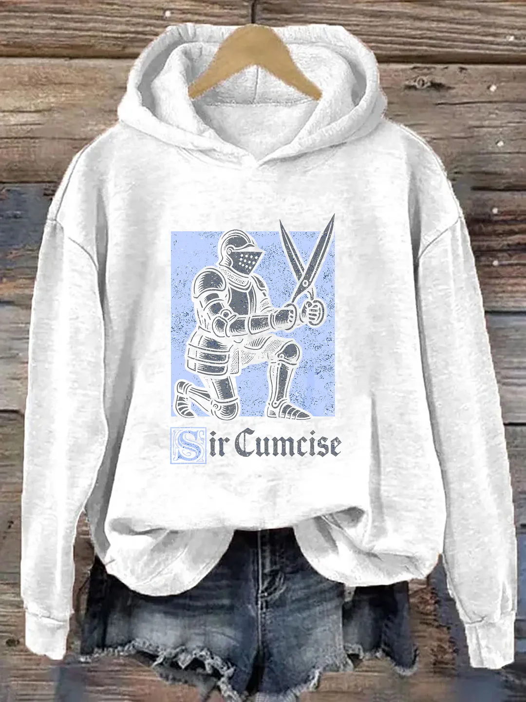 Sir Cumcise Funny Knight Hoodie