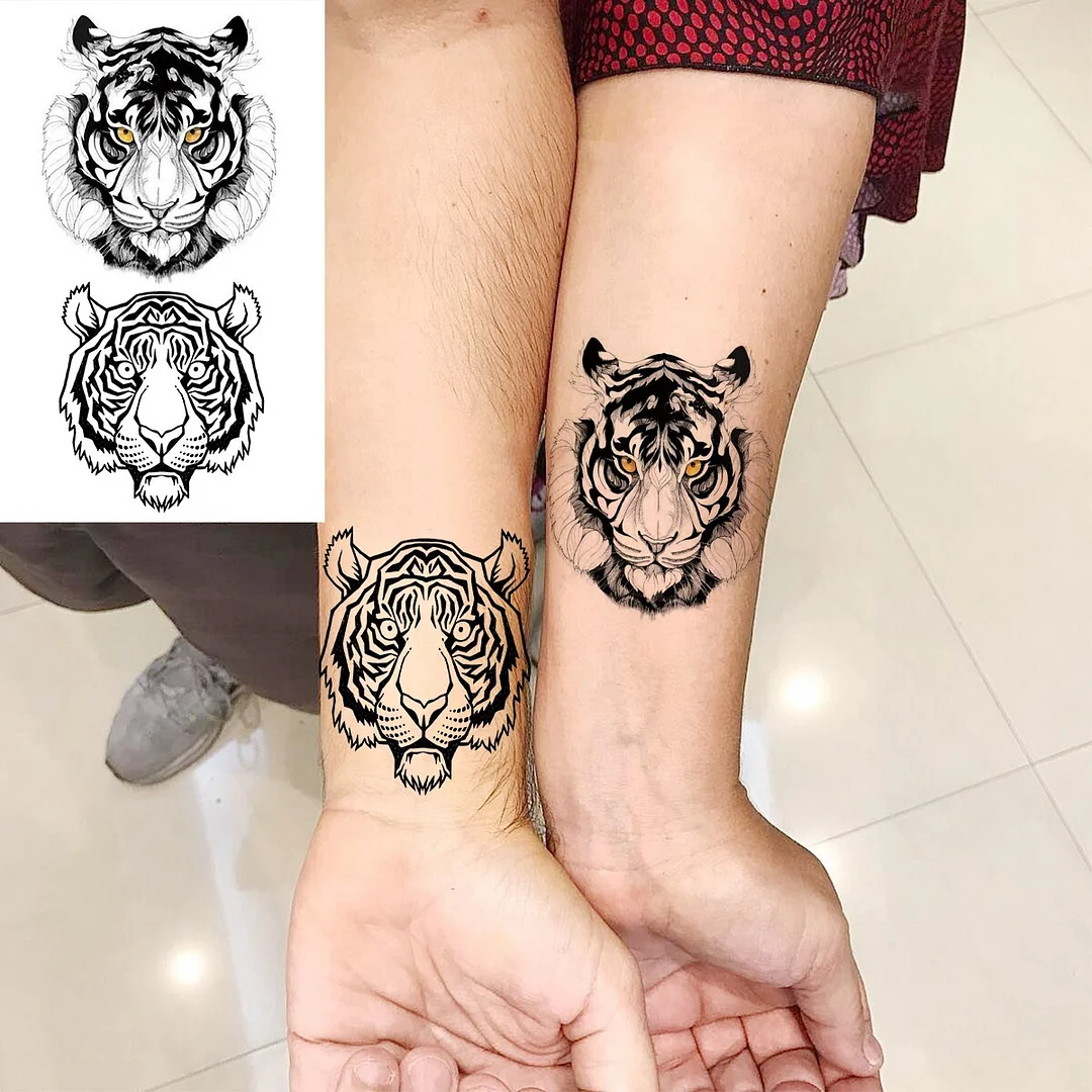 Lotus Mandala Flower Deer Sexy Temporary Tattoos For Women Neck Back Adult Geometric Tribe Fake Tattoo Body Art Waterproof Tatoo