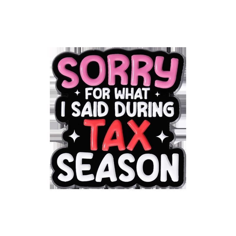 Cartoon Style Pin Letter Alloy Stoving Varnish Unisex Brooches