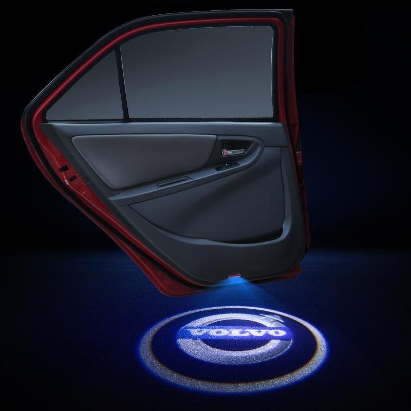 2pcs LED Car Door Courtesy Projector Laser Ghost Shadow Light For VOLVO Logo  dxncar