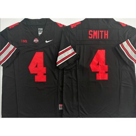 Men's Ohio State Buckeyes #4 Jeremiah Smith  Black Vapor Limited Stitched Jersey