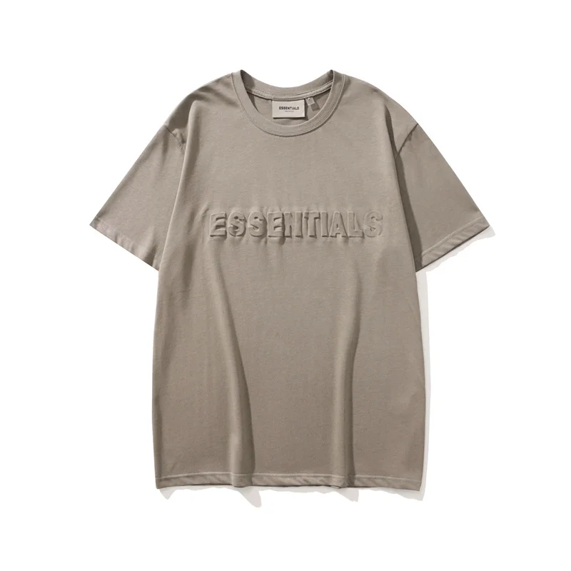 Trendy Brand FOG Multi-line ESSENTIALS Casual Short-sleeved T-shirt with Embossed Letters on The Chest
