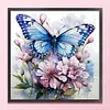 Flowers Butterfly-11CT Stamped Cross Stitch 40*40cm/15.75*15.75in