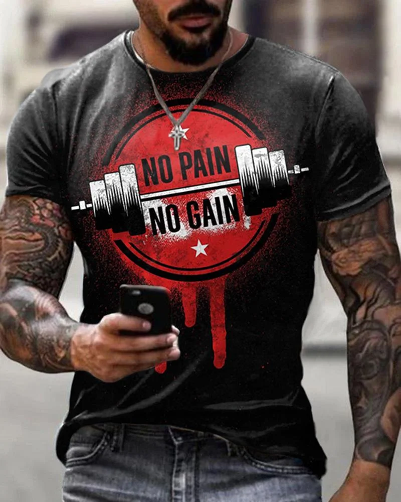 Metropolitan Man Dumbbell Print T-shirt