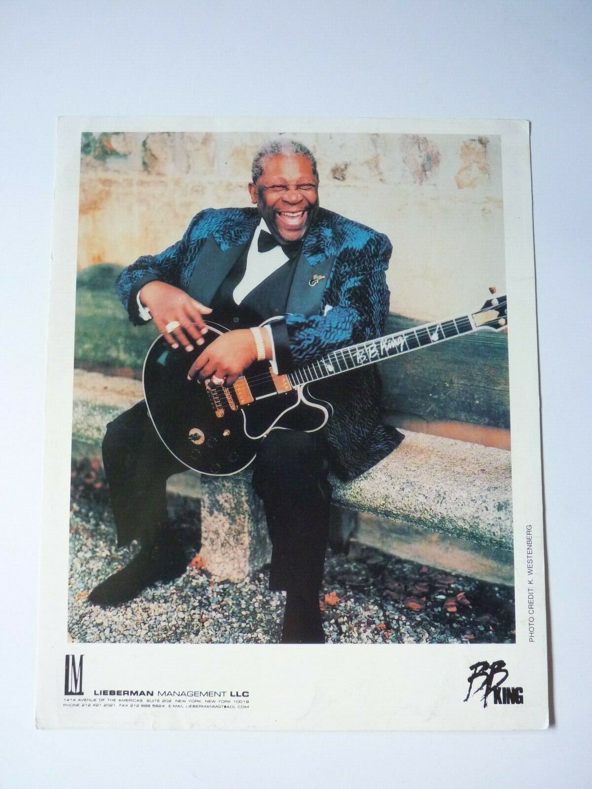 BB King B.B. Vintage Presskit Publicity 8x10 Color Photo Poster painting