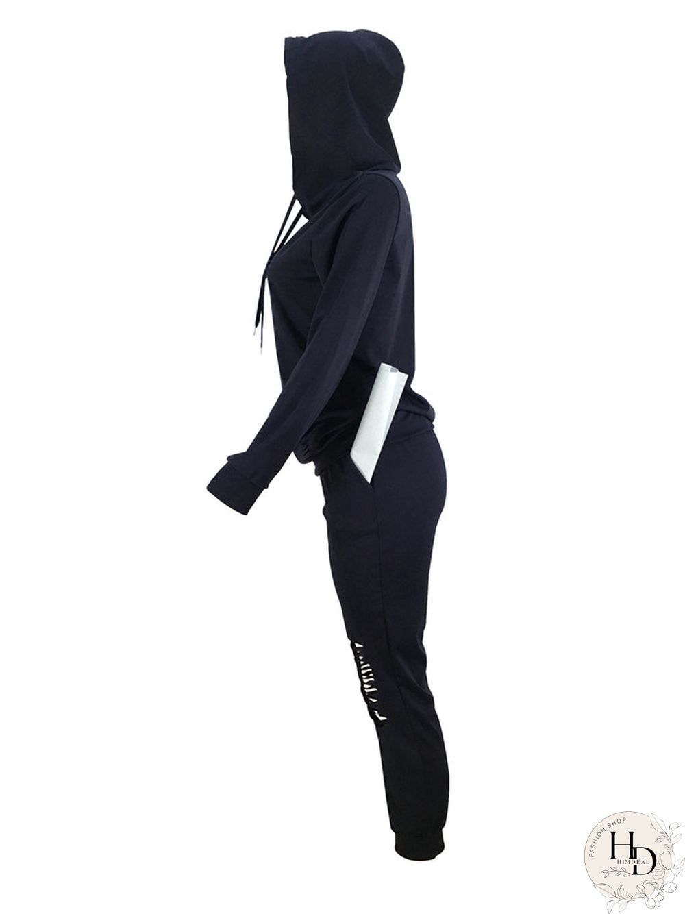 Royal blue Drawstring Mid Solid pencil Two-piece suit