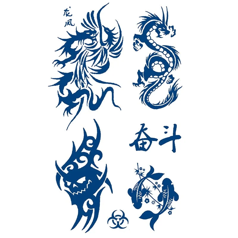 GH101-150 herbal juice tattoo stickers semi-permanent lasting men and women tattoo waterproof sweat plant juice tattoo stickers