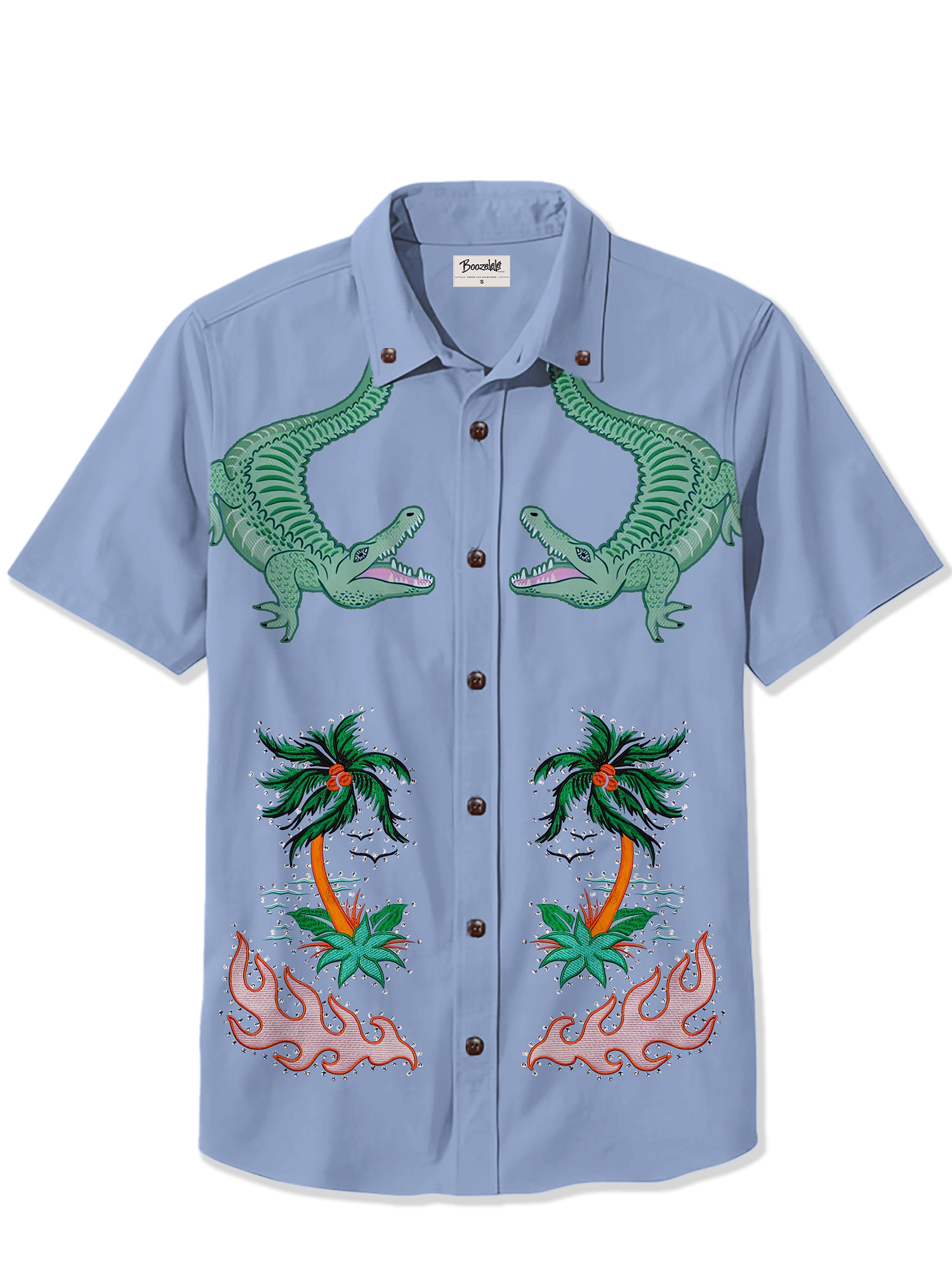Crocodile and coconut tree - 100% Cotton Shirt