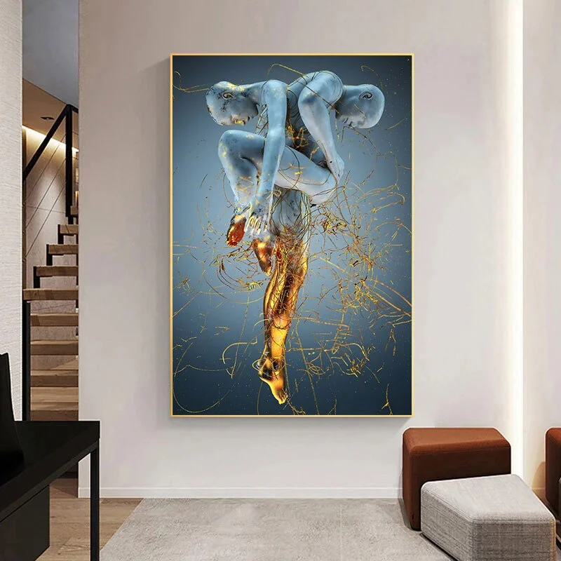 Athvotar Figure Statue Canvas Painting Modern Poster and Prints Wall Art Picture for Living Room Hotel Interior Home Decoration
