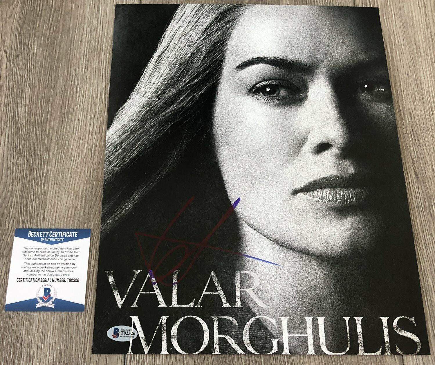 LENA HEADEY SIGNED AUTOGRAPH GAME OF THRONES 11x14 Photo Poster painting w/PROOF BECKETT BAS COA