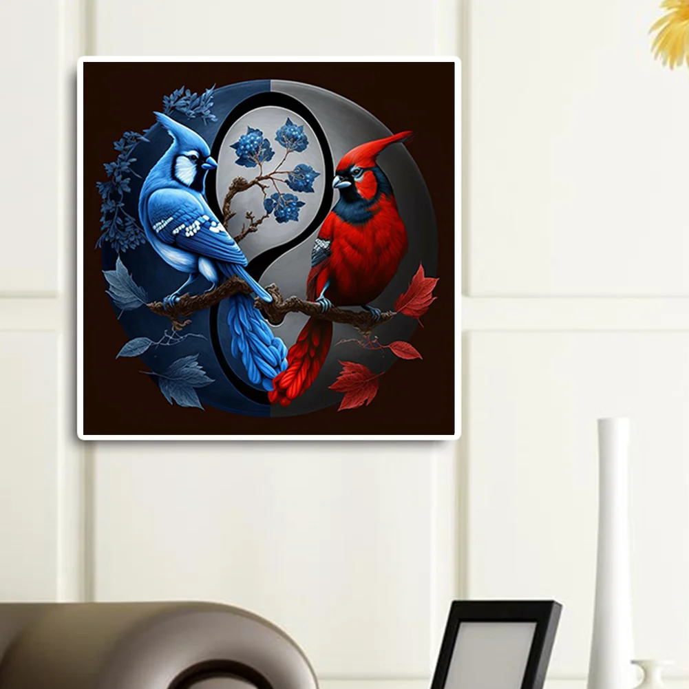 5D DIY Full Round Drill Diamond Painting Yin Yang Symbol Bird Decoration (B6403)
