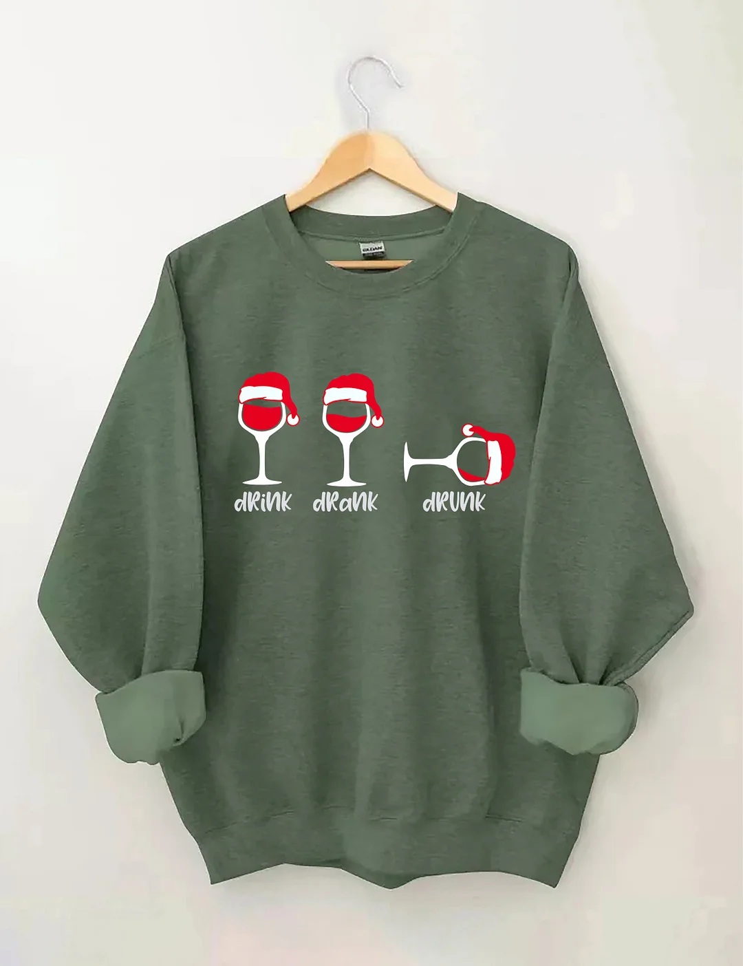 Christmas Wine Glasses Sweatshirt