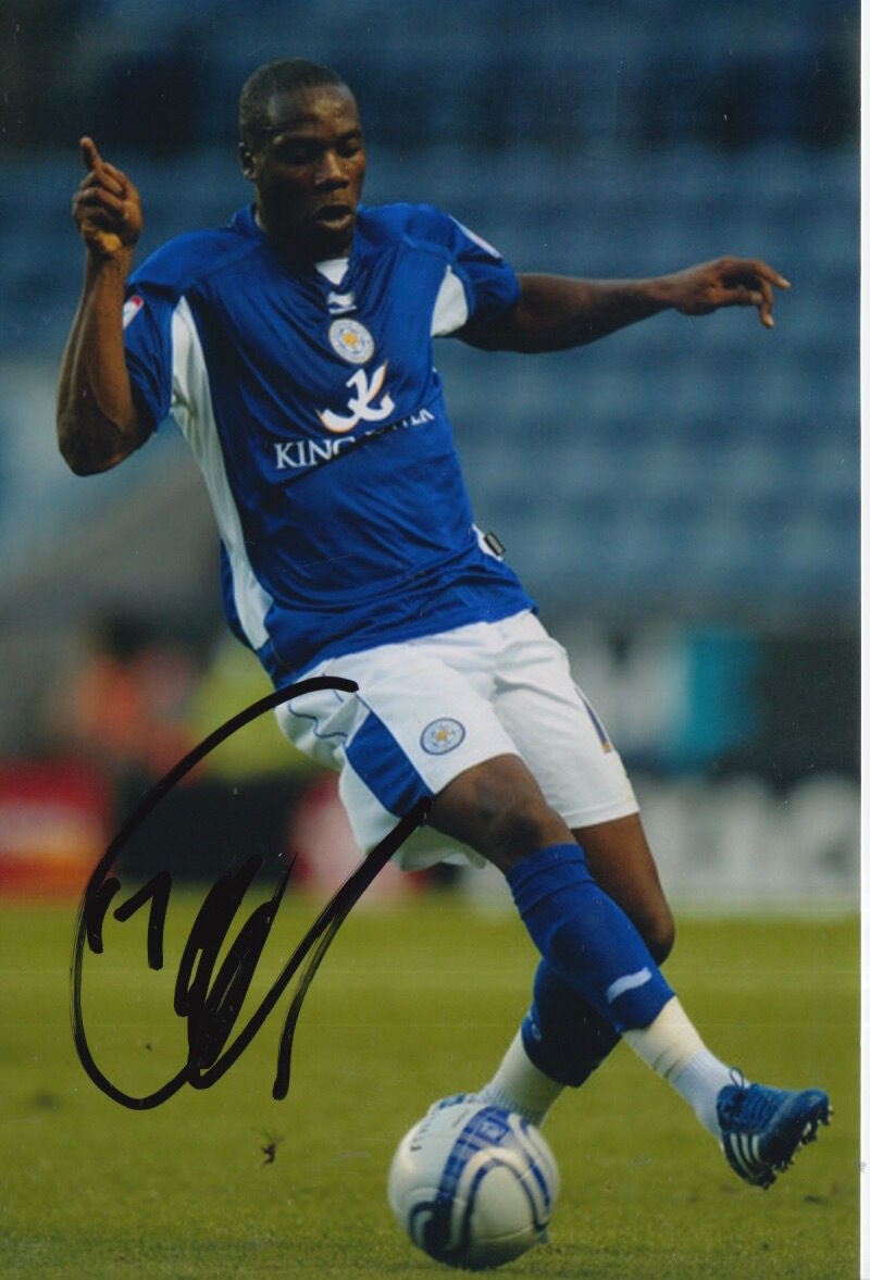 LEICESTER CITY HAND SIGNED DANY N'GUESSAN 6X4 Photo Poster painting 2.