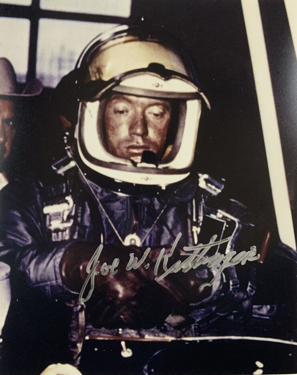 JOE KITTINGER HAND SIGNED 8x10 Photo Poster painting PROJECT EXCELSIOR AUTOGRAPHED AUTHENTIC